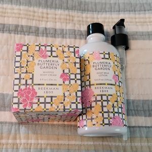 Beekman 1802 goat milk body cream and lotion set